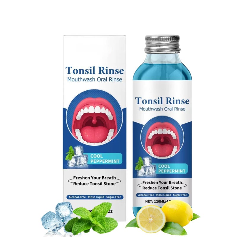 Tonsil Stone Remover,Tonsil Stone Mouthwash,Mouthwash for Bad Breath,Dry Mouth Relief,120mL, Alcohol-Free, Natural Formula for Oral Care, Tonsil Stone Treatment & Bad Breath Solution